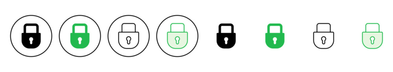 Lock icon set. Padlock icon vector. Encryption icon. Security symbol