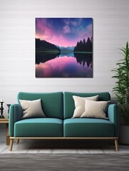 Aurora Bliss: Lakeside Serenity | Canvas Print Reflections