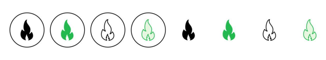 Fire icon set. fire vector icon