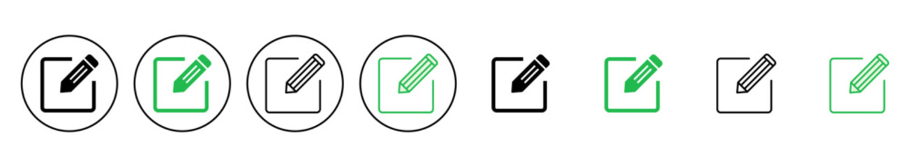 Edit icon set. edit document icon. edit text icon. pencil. sign up