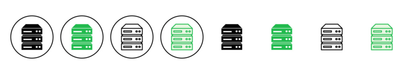 Database icon set. database vector icon