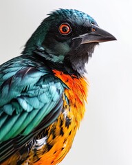 Portrait majestic of Orioles with beautiful feather AI Generative