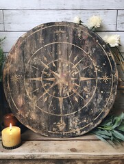 Celestial Zodiac Star Maps: Ancient Zodiac Signs Wall Decor with Rustic Charm