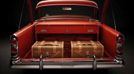 A car trunk with clean and minimalist aesthetics  AI generated