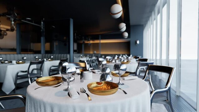 posh dining venue devoid of guests
