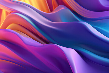 Obraz premium Full color flow wave trendy background. Fluid flow background. Fluid wave.