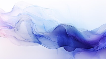  a blue and purple smoke swirls against a white background with a light reflection on the bottom of the smoke.