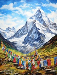 Tibetan Prayer Flags: Artful Inclusion in Rolling Mountain Hills