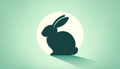 Silhouette of a Rabbit, Easter Concept