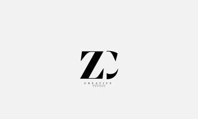 Alphabet letters Initials Monogram logo ZC CZ Z C - obrazy, fototapety, plakaty
