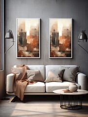 Urban Loft Cityscapes: Earth Tones Artistry in the Natural Colors of Urban Living