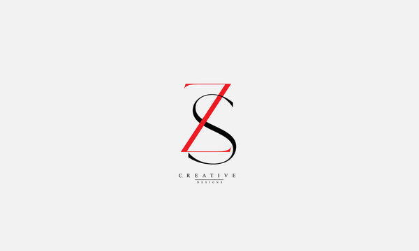 Alphabet letters Initials Monogram logo ZS SZ Z S