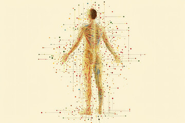 Specific locations on the body believed to be connected to energy pathways (meridians) - obrazy, fototapety, plakaty