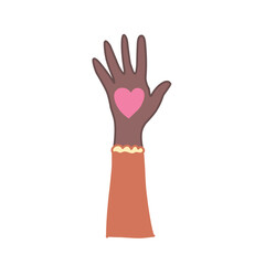 Hands holding heart, giving and sharing love to people