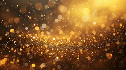 Golden glitter is sprinkled around adding to the festive and elegant mood of the image. Ai generated - obrazy, fototapety, plakaty