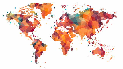 World wide business concept image. Vector illustration.