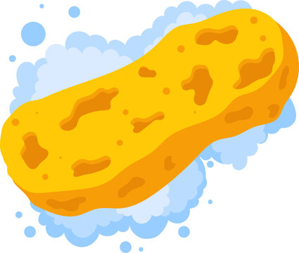 yellow sponge with bubbles clip art preview