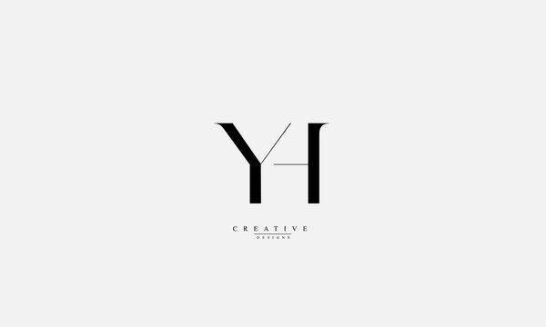 Alphabet letters Initials Monogram logo YH HY Y H