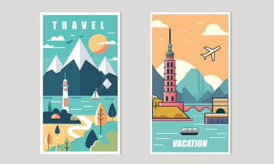 vacation poster card 