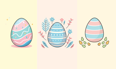 colorful ribbon Easter egg 