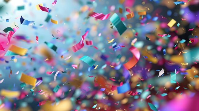 Fundo fotogr&aacute;fico de Carnaval com muitas cores e confetes