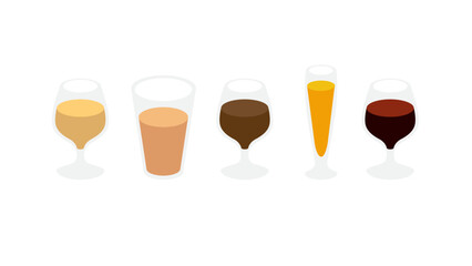 Vasos para cocteleria en ilustración