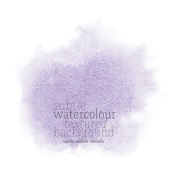 Lavender Watercolor Splash on White Background, 