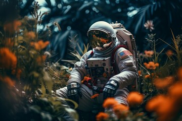 Fototapeta premium welder at work in the factory with generative ai