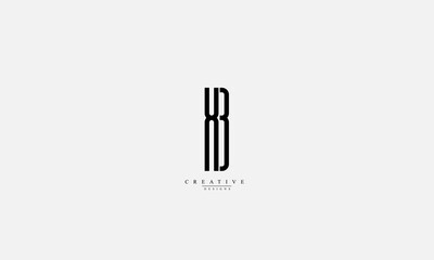 Alphabet letters Initials Monogram logo XB BX X B