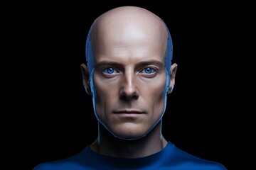 Obraz premium portrait of a robot man with generative ai