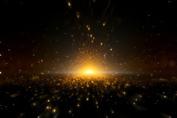 gold rays and a glowing explosion background - obrazy, fototapety, plakaty