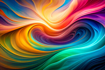 Obraz premium Abstract Flow of Hues Colorful Blend