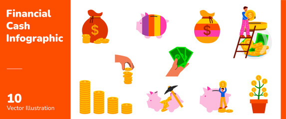 Financial Cash Infographic