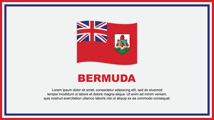 Obraz na płótnie Canvas Bermuda Flag Abstract Background Design Template. Bermuda Independence Day Banner Social Media Vector Illustration. Bermuda Banner