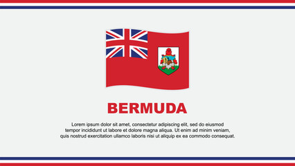 Obraz na płótnie Canvas Bermuda Flag Abstract Background Design Template. Bermuda Independence Day Banner Social Media Vector Illustration. Bermuda Design