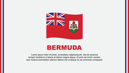Bermuda Flag Abstract Background Design Template. Bermuda Independence Day Banner Social Media Vector Illustration. Bermuda Cartoon