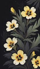Blossom Radiance: A Floral Tapestry for Tranquil Backdrops

