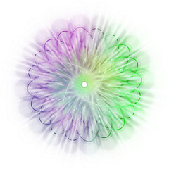 Obraz premium An abstract cut out transparent iridescent star burst design element.