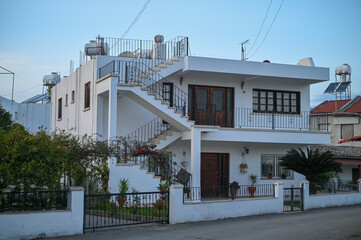Fototapeta na wymiar village streets and houses in cyprus in winter 10