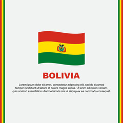Bolivia Flag Background Design Template. Bolivia Independence Day Banner Social Media Post. Bolivia Cartoon