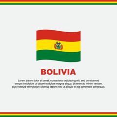 Bolivia Flag Background Design Template. Bolivia Independence Day Banner Social Media Post. Bolivia Design