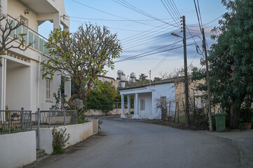 village streets and houses in cyprus in winter 8