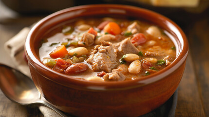 Hearty pork bean soup