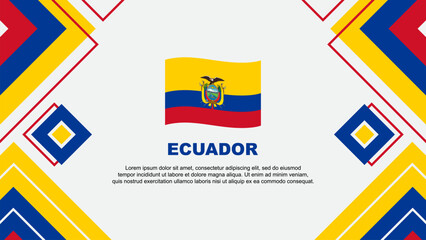 Ecuador Flag Abstract Background Design Template. Ecuador Independence Day Banner Wallpaper Vector Illustration. Ecuador Background