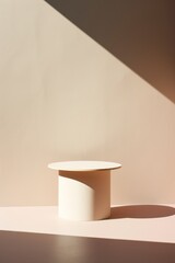 A presentation podium isolated on a minimalist backdrop with gentle shadow and light contrast AI generated