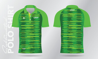 green background pattern for polo shirt and jersey uniform mockup