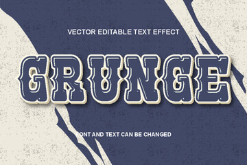 grunge texture vintage retro old school typography editable text effect style template design - obrazy, fototapety, plakaty