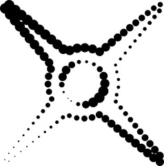 Star shape halftone dots set