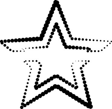 Star shape halftone dots set