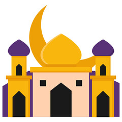 Eid mubarak islam vector decoration